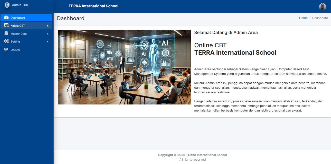 Dashboard Admin CBT Online